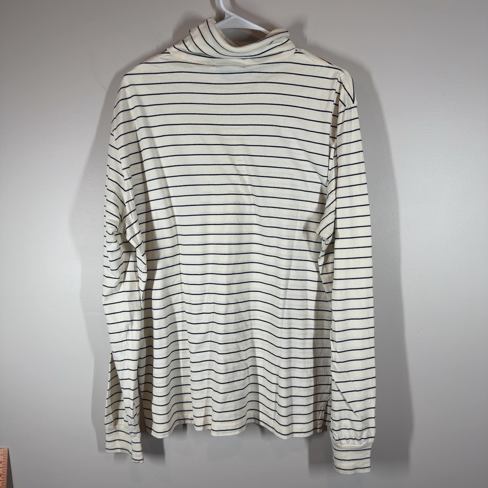 Polo Ralph Lauren Pima Cotton Striped Turtleneck Shirt Size Large Men's - Picture 2 of 8